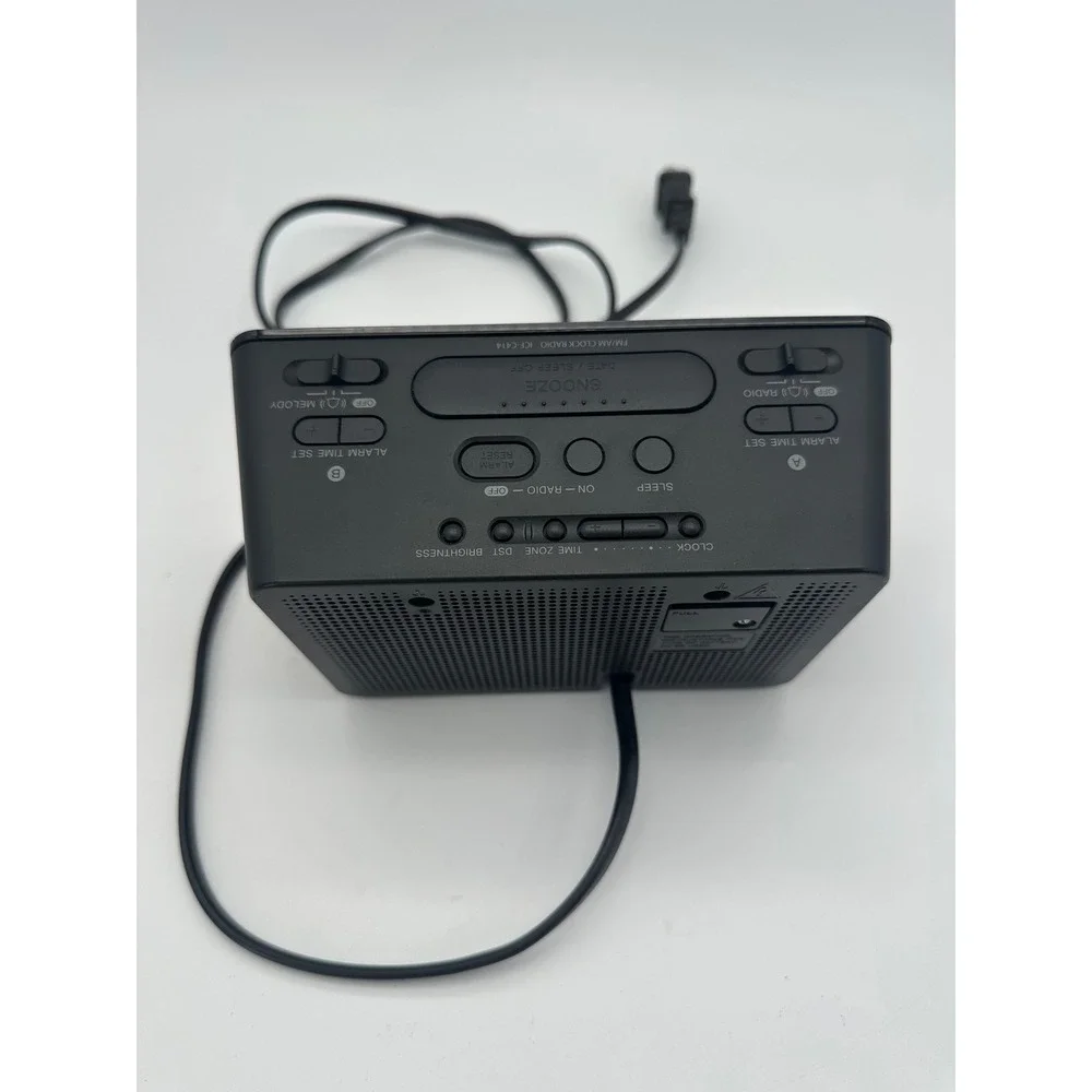 Sony Dream Machine ICF-C414 Dual Alarm Clock Radio Black Digital AM FM Tested